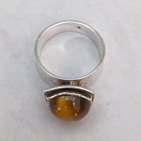 Silpada Sterling Ring with Tiger’s Eye Orb — Size 6.5 - Picture 8 of 16